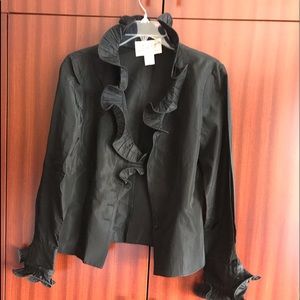 NWT RICKIE FREEMAN BLACK BLOUSE SZ 10